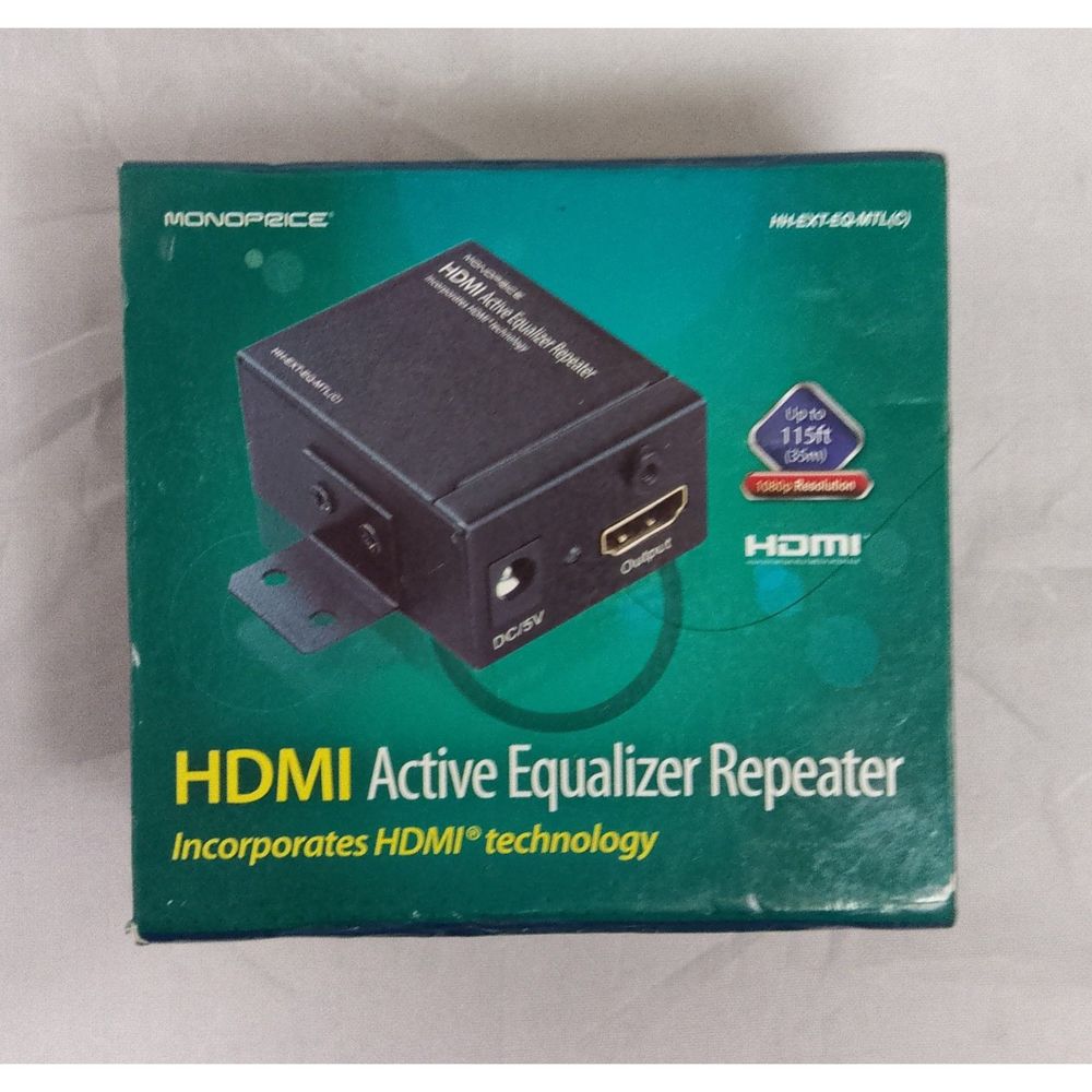 Monoprice HDMI Active Equalizer Repeater HH-EXT-EQ-MTL(C)